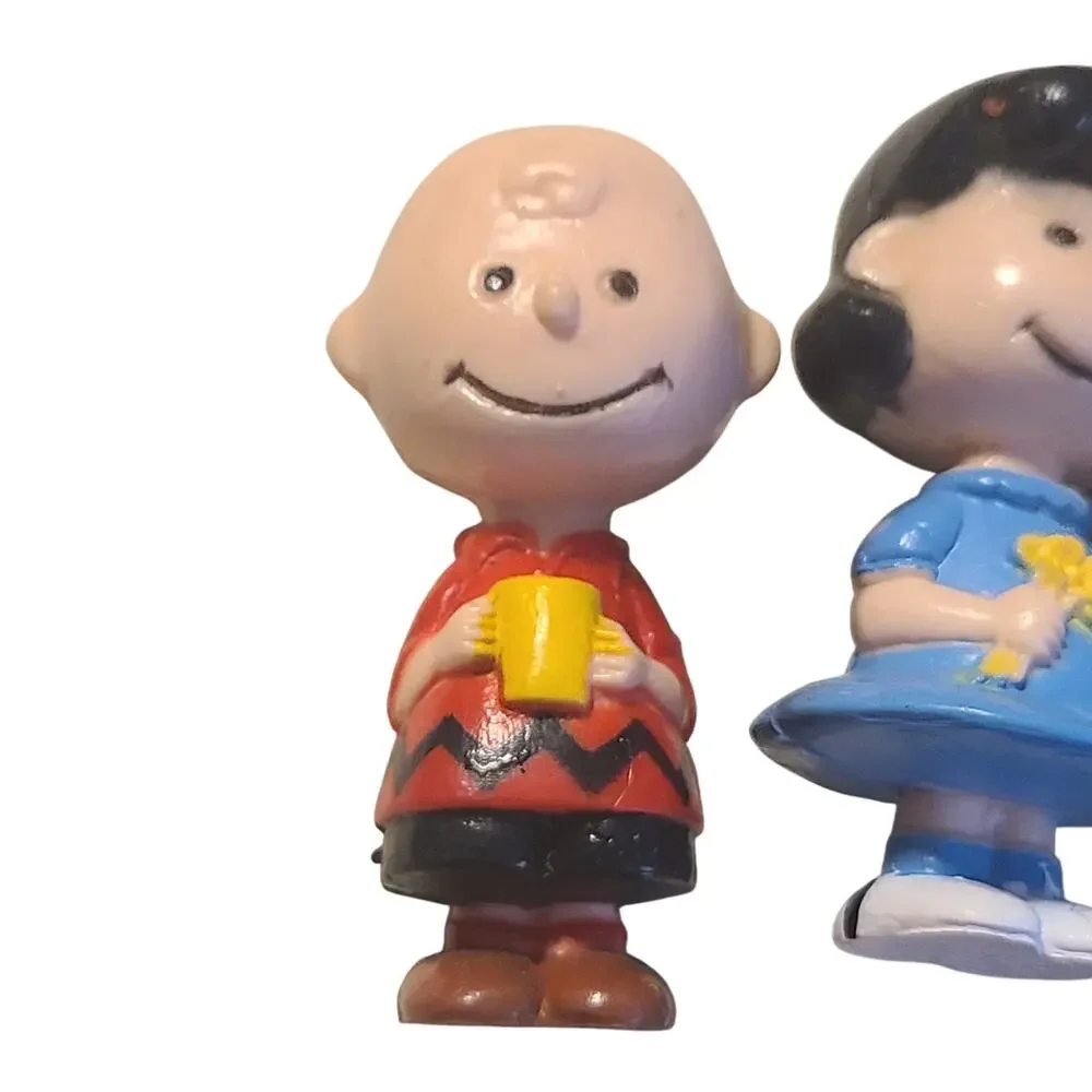 THREE VINTAGE PEANUTS CHARACTERS - LUCY - CHARLIE BROWN - SNOOPY